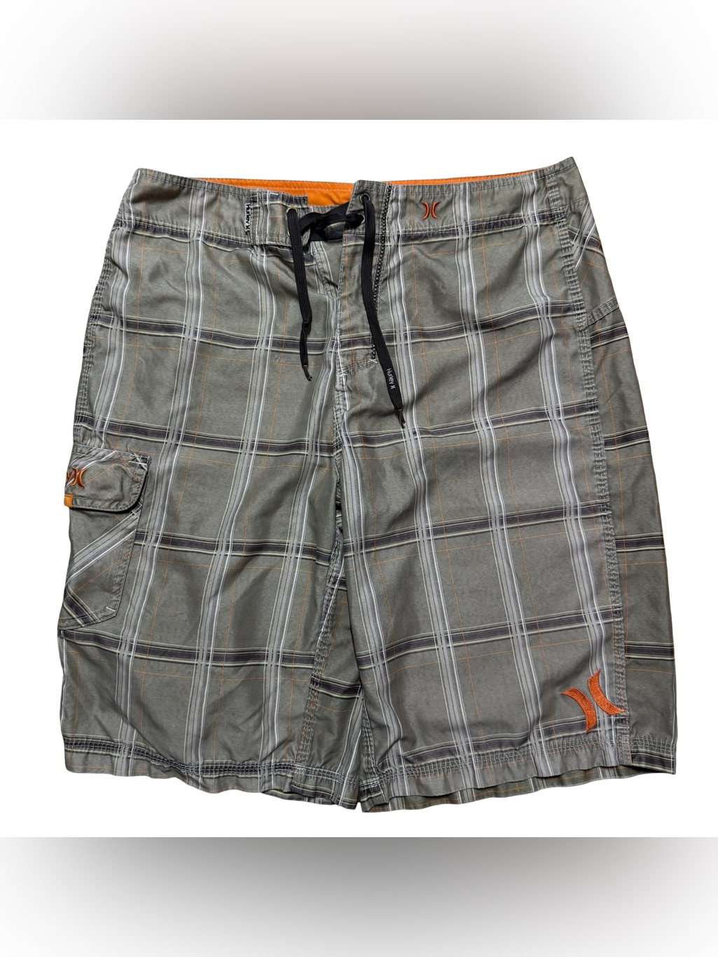 Vintage Y2k Hurley Surfboards Plaid Grunge Surf Board Style Shorts Size L